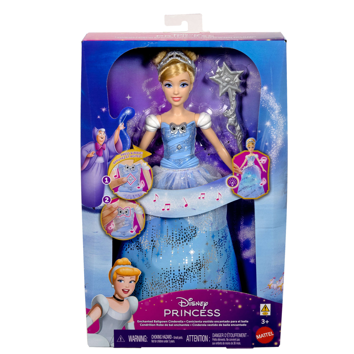 Disney Princess - Poupée Cendrillon et sa Robe Enchantée - Disney Princess - JBF94