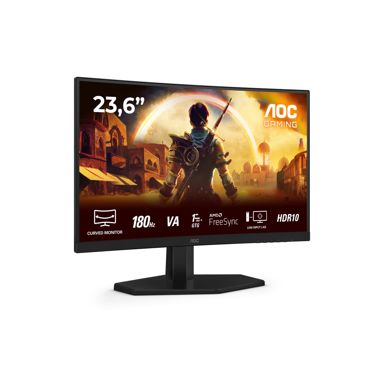 Ecran PC Gamer incurvé - AOC - 24'' - FHD - 180Hz - Dalle VA - 0,5ms - C24G42E