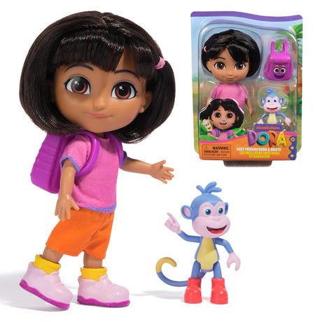 Dora - Poupée 15cm + figurine Babouche - des 3 ans - Dora l'exploratrice