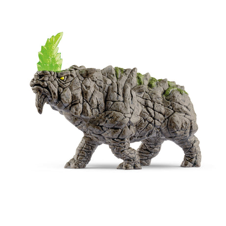 Figurine Rhino de Pierre, Figurine fantastique, Monstre Mythique et Puissant avec une Tete Mobile, Schleich 70157 Eldrador Creature