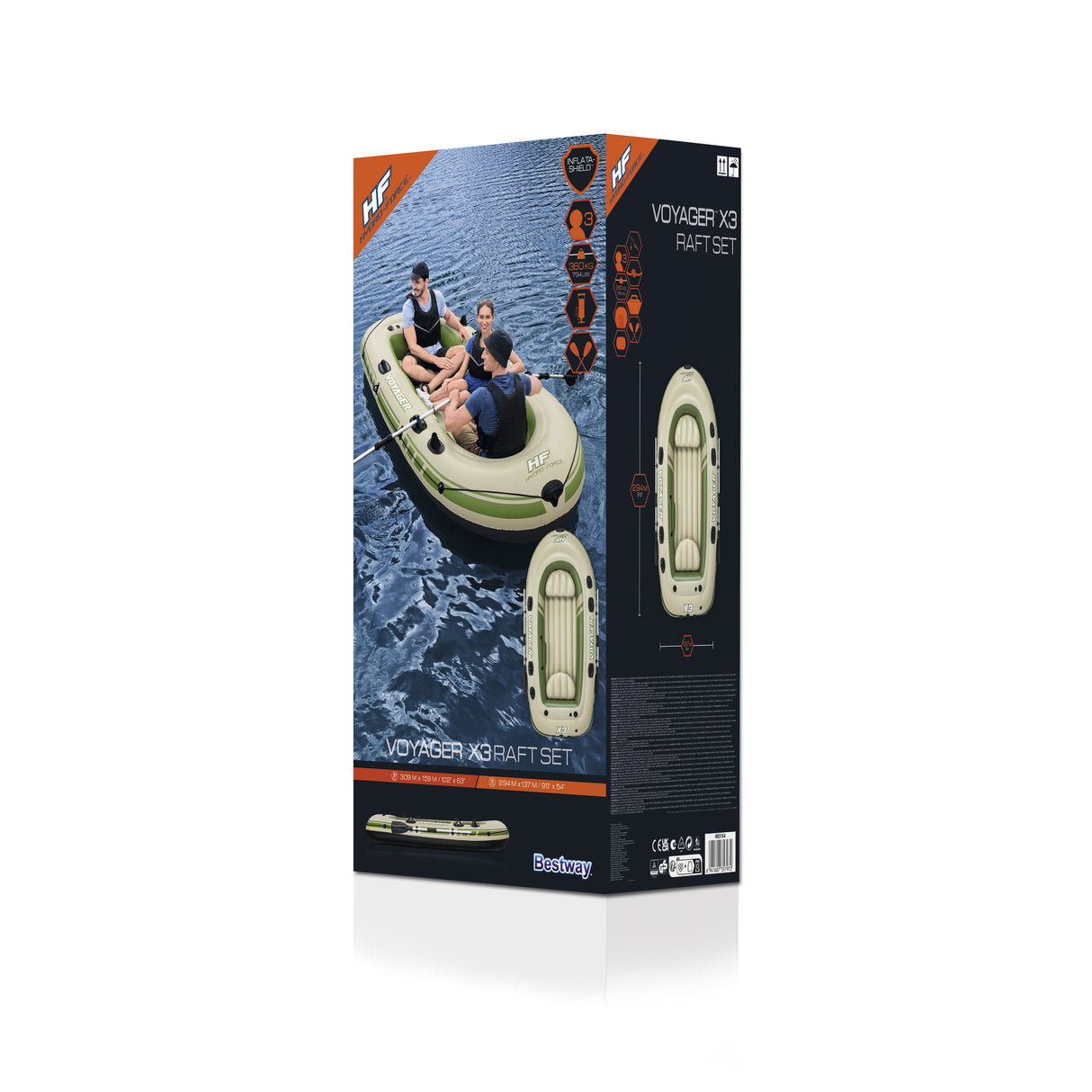 Hydro-Force™ Bateau raft gonflable 3 places Voyager 2,94 m