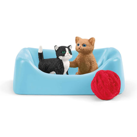 Coffret Aire de jeu pour chats adorables, figurines d'animaux avec chats, pour enfants des 3 ans, Schleich 42501 Farm World