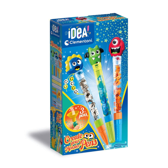 Clementoni - Créer tes stylos - Mini atelier des Stylos - Theme Monstres - 3 a créer - Des 6ans