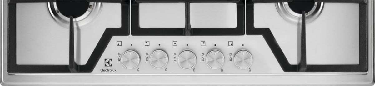 Plaque de cuisson a gaz - ELECTROLUX - 5 foyers - 74,4 x 51 cm - KGS7536SX - Inox