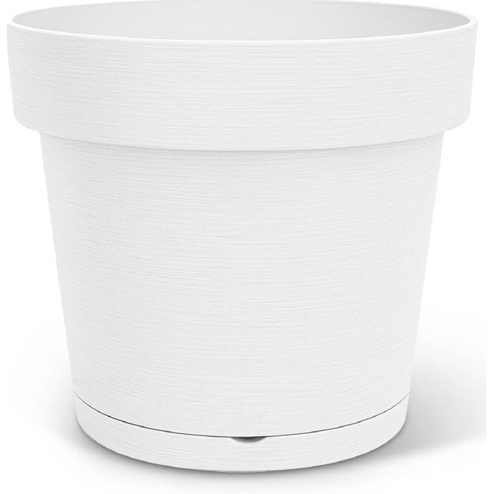 Pot de fleurs avec réserve rond - GARDEN ID - Glamour - Ř 50 - 47 L - H 43 cm - Blanc
