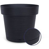 Pot de fleurs avec réserve rond - GARDEN ID - Glamour - Ø 50 - 47 L - H 43cm - Noir/Anthracite