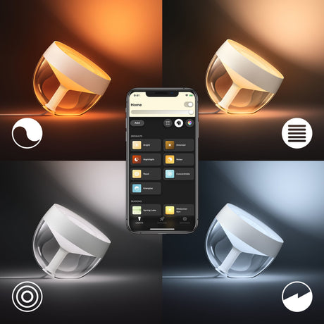Philips Hue White & Color Ambiance, Iris compatible Bluetooth, Blanc, fonctionne avec Alexa, Google Assistant et Apple Homekit