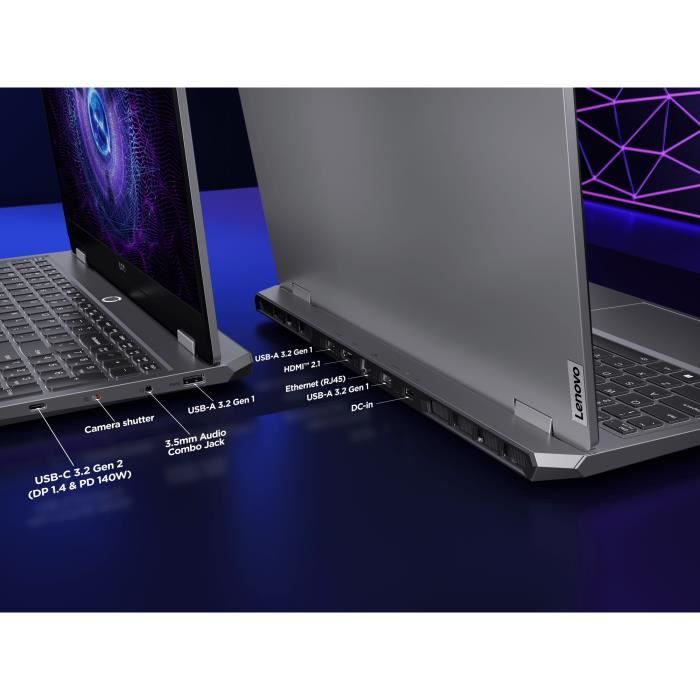 PC Portable Gamer LENOVO LOQ 15IAX9 | Sans Windows - 15,6'' FHD 144Hz - Core i512450H - RTX 4050 105W - RAM 24Go - SSD 512Go AZERTY