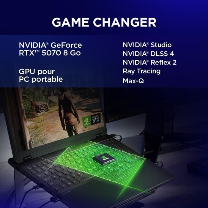 PC portable Gamer LENOVO Legion 5 15IRX10 | Windows 11 - 15,3 165hz IPS - Core i7-13650HX - RTX 5070 115W - 32 Go - 512 Go