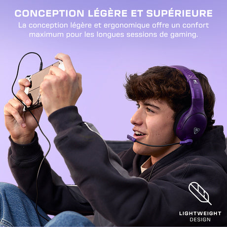 Casque Gaming filaire - TURTLE BEACH - Nintendo Switch - Airlite Fit - Violet Fantôme