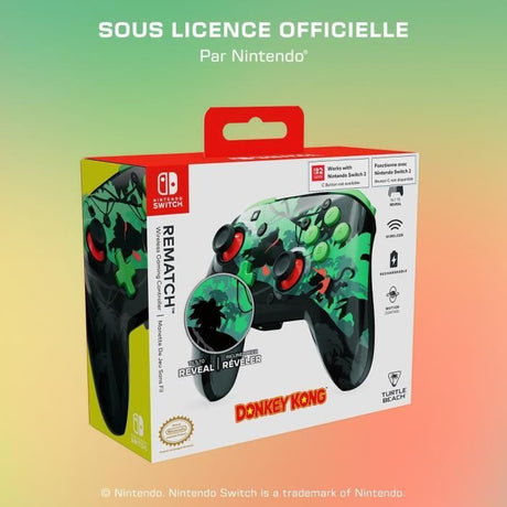Manette de jeu - Nintendo Switch - Rematch Donkey Kong - Sans fil - Rouge/Jaune - Turtle Beach