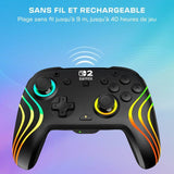 Manette de jeu - Nintendo Switch 2 - Afterglow Wave - RGB - Sans fil - Noir - Turtle Beach