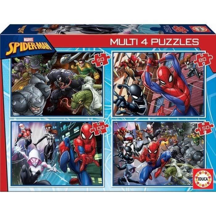 4 puzzles progressifs - EDUCA - Multi 4 In 1 Ultimate Spider-Man