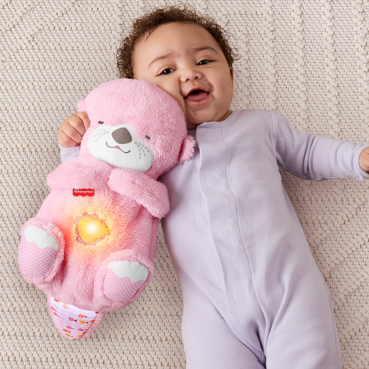 Fisher-Price - Ma Loutre Câlins Bonne Nuit - Peluche et veilleuse - Rose - Fisher-Price - JLJ33