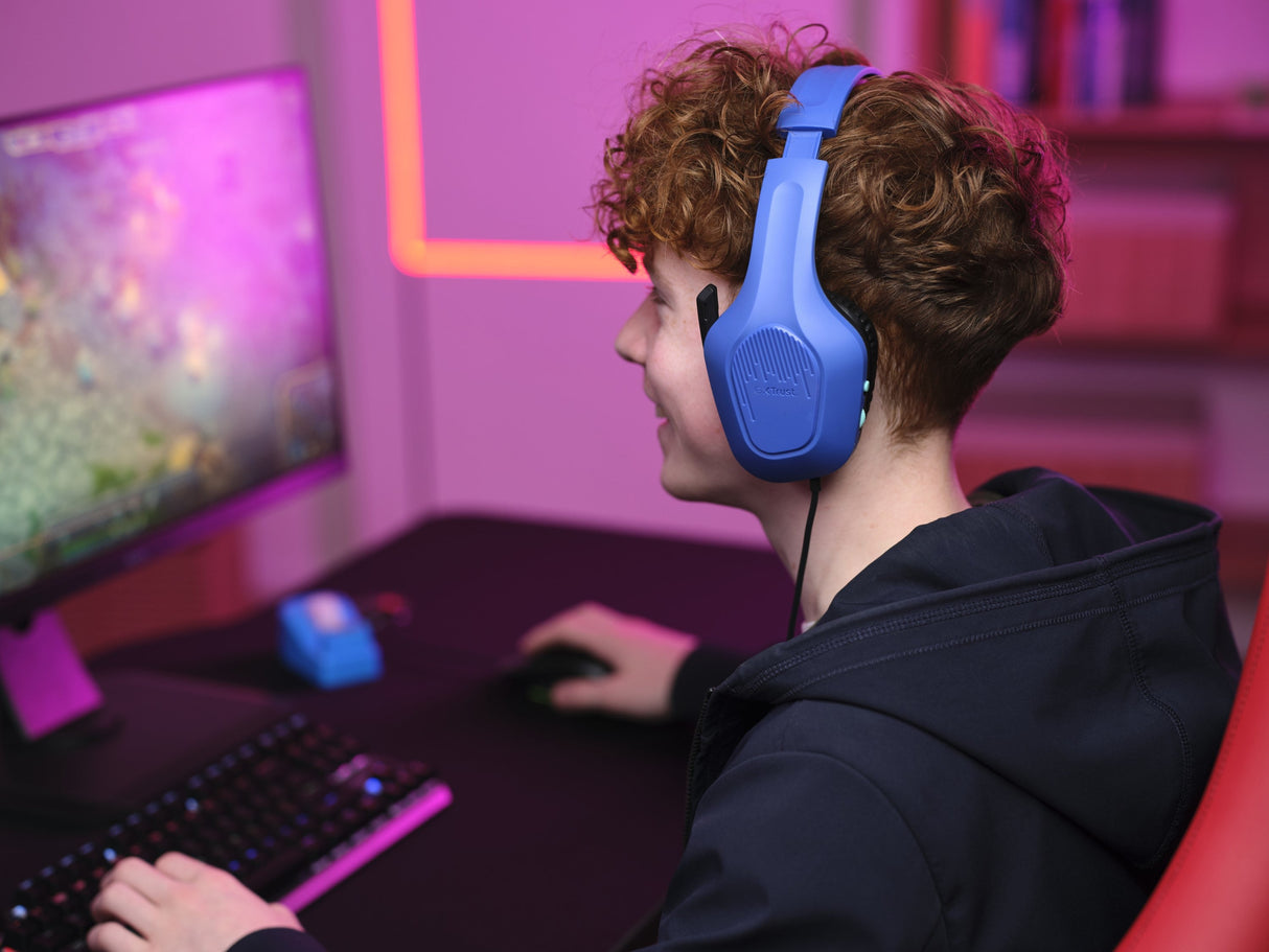 Casque Gamer filaire Trust GXT 415 Zirox (Bleu)