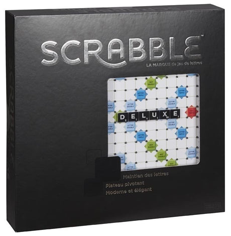 Mattel Games - Scrabble Deluxe - Jeu de société et de lettres - 2 a 4 joueurs - Des 10 ans