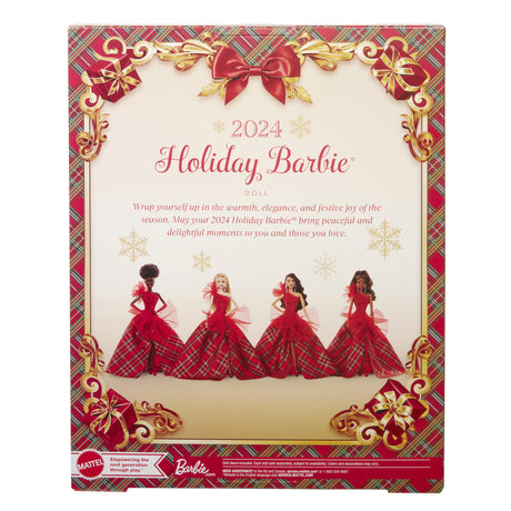 BARBIE Poupée joyeux noël brune HRM62