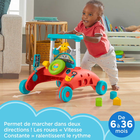 Fisher-Price-Trotteur a 2 côtés Rythme Stable et Régulier HJP43