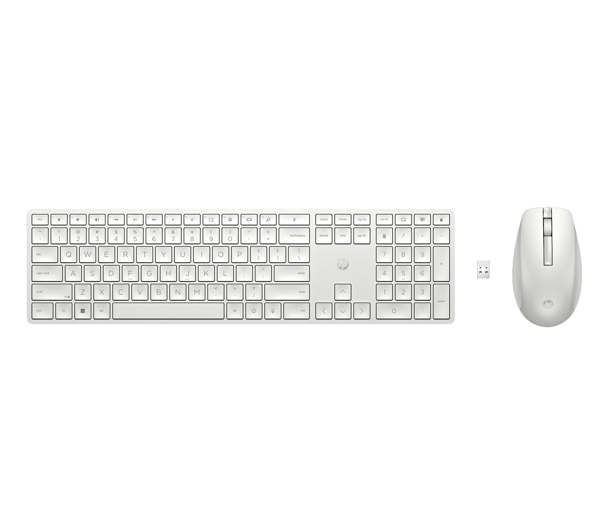 Ensemble Clavier Souris sans fil HP 650 - AZERTY - Blanc