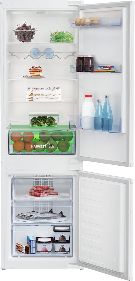 Réfrigérateur combiné - BEKO - BCHA275K4SN - Intégrable - 262 L (193 + 69) - FrostFree - Classe E - HarvestFresh - 177.5x54x54.5