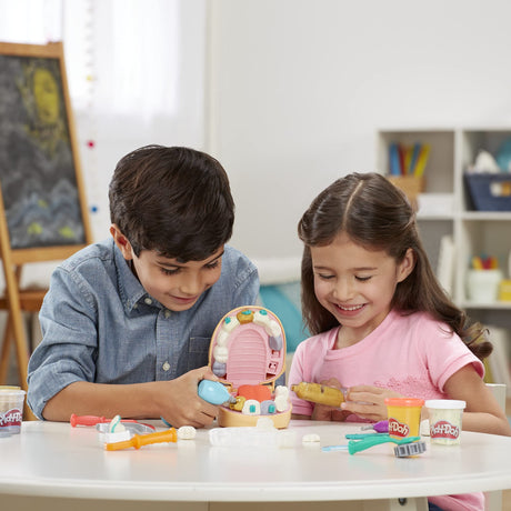 Play-Doh Cabinet dentaire pour enfants, 8 Pots de pâte a modeler atoxique, playdoh classique, des 3 ans
