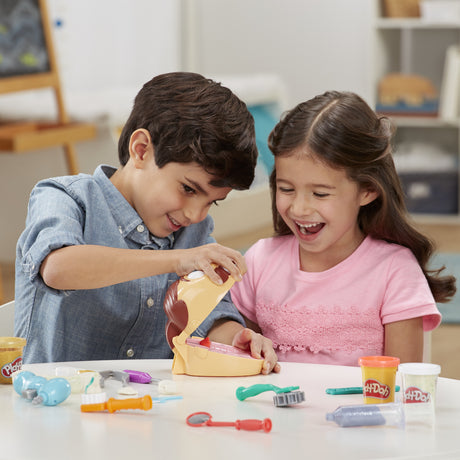 Play-Doh Cabinet dentaire pour enfants, 8 Pots de pâte a modeler atoxique, playdoh classique, des 3 ans