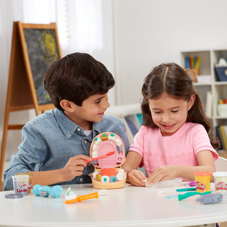 Play-Doh Cabinet dentaire pour enfants, 8 Pots de pâte a modeler atoxique, playdoh classique, des 3 ans