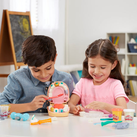 Play-Doh Cabinet dentaire pour enfants, 8 Pots de pâte a modeler atoxique, playdoh classique, des 3 ans