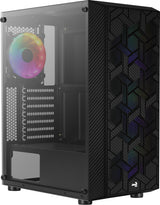 Boitier Moyen Tour ATX AeroCool Hive v2 RGB avec panneau vitré (Noir)