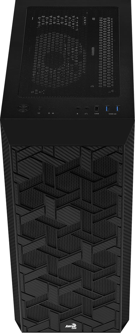 Boitier Moyen Tour ATX AeroCool Hive v2 RGB avec panneau vitré (Noir)