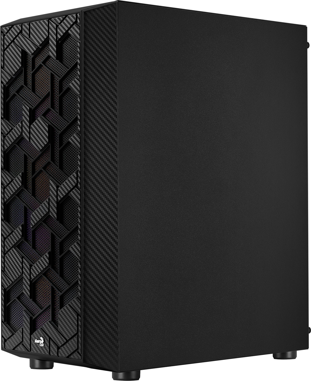 Boitier Moyen Tour ATX AeroCool Hive v2 RGB avec panneau vitré (Noir)