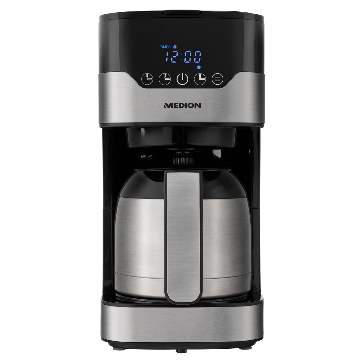 Cafetiere filtre programmable avec carafe - MEDION - MD 18458 - isotherme - 900W - 1,2 L