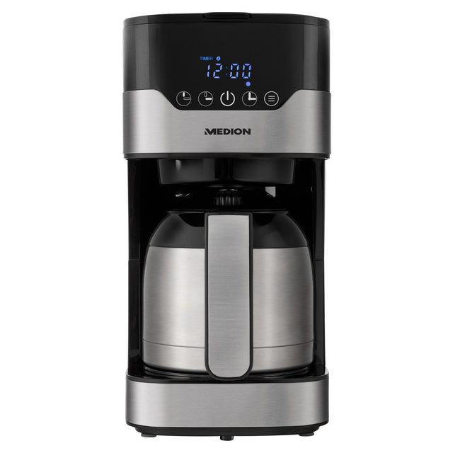 Cafetiere filtre programmable avec carafe - MEDION - MD 18458 - isotherme - 900W - 1,2 L