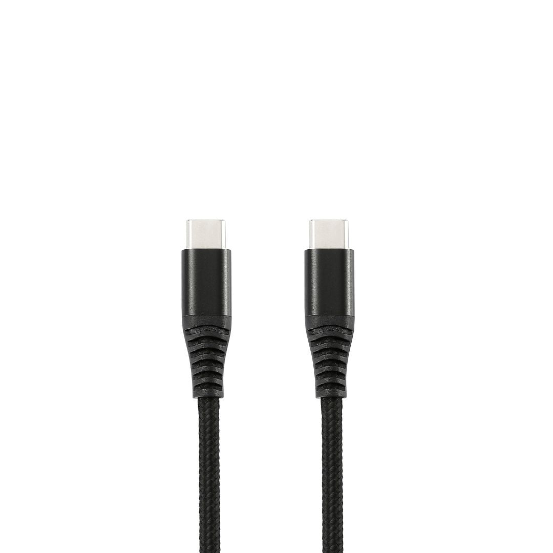 WE C ble USB-C m le/USB-C m le/m le en nylon tressé 3m - Charge 100W - USB 2.0 -