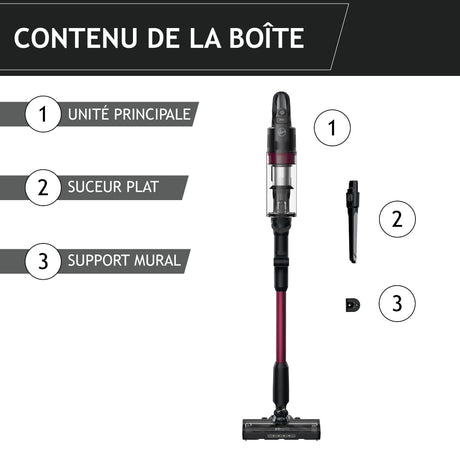 Hoover HF1 Plus Flex - Aspirateur Balai sans Fil avec Tube Flexible HF1P10HX - Léger & Puissant - Turbo Mode - Brosse Anti-Twist LED