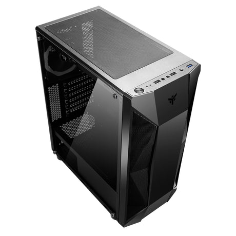 Boitier Moyen Tour ATX iTek Rock Evo RGB avec panneau vitré (Noir)