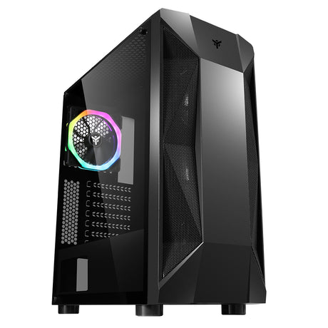 Boitier Moyen Tour ATX iTek Rock Evo RGB avec panneau vitré (Noir)