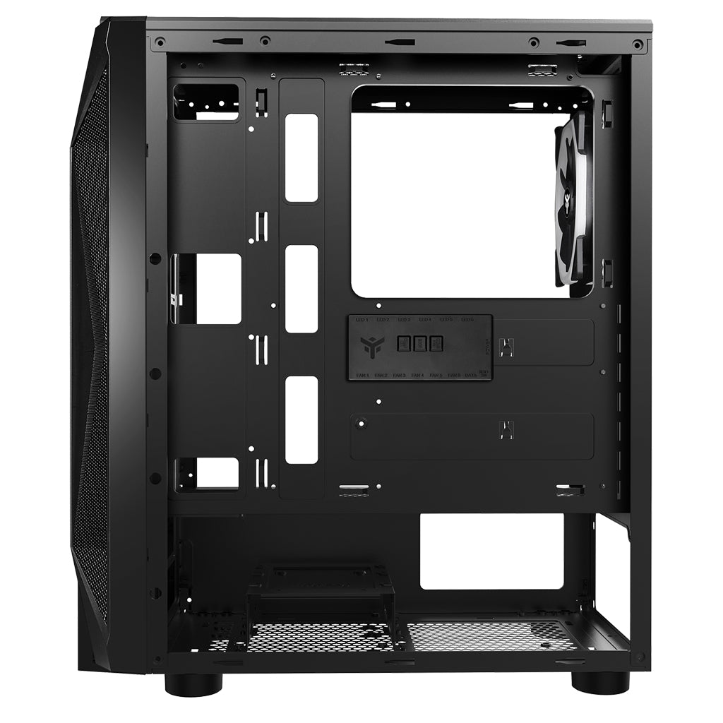 Boitier Moyen Tour ATX iTek Rock Evo RGB avec panneau vitré (Noir)