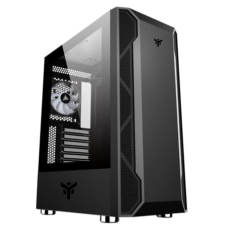 Boitier Moyen Tour ATX iTek Vertibra X210 RGB avec panneau vitré (Noir)
