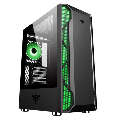 Boitier Moyen Tour ATX iTek Vertibra X210 RGB avec panneau vitré (Noir)