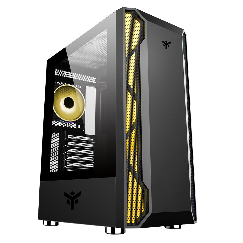 Boitier Moyen Tour ATX iTek Vertibra X210 RGB avec panneau vitré (Noir)