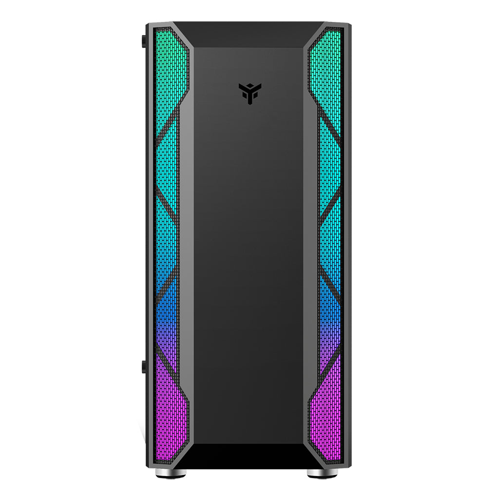 Boitier Moyen Tour ATX iTek Vertibra X210 RGB avec panneau vitré (Noir)