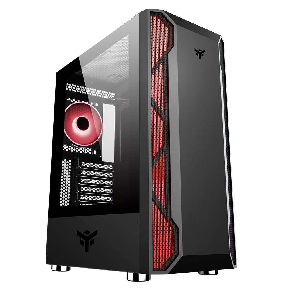 Boitier Moyen Tour ATX iTek Vertibra X210 RGB avec panneau vitré (Noir)