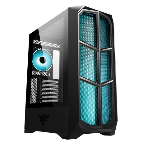 Boitier Moyen Tour ATX iTek Vertibra Y210 RGB avec panneau vitré (Noir)