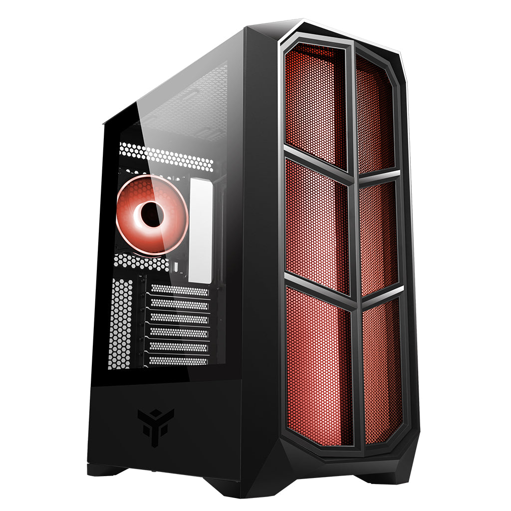 Boitier Moyen Tour ATX iTek Vertibra Y210 RGB avec panneau vitré (Noir)