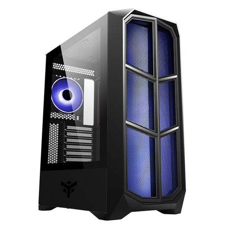 Boitier Moyen Tour ATX iTek Vertibra Y210 RGB avec panneau vitré (Noir)