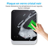 Plaque de cuisson a induction posable - MEDION - 1 feu - 2000 W - 29 x 38,5 x 6,3 cm - MD18490