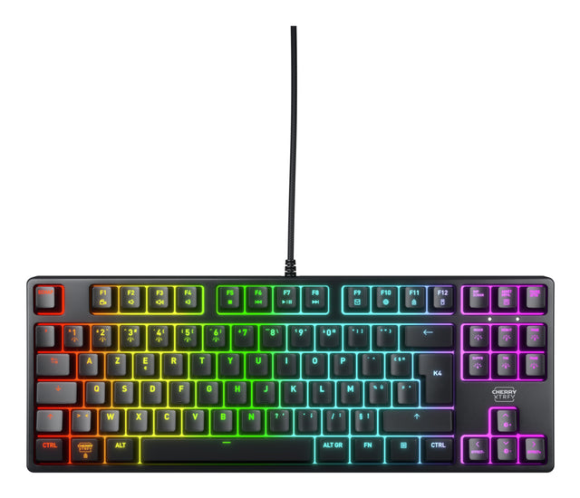 Clavier de gaming mécanique - CHERRY XTRFY K4V2 RGB TKL - Format TKL - Noir