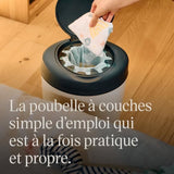 Tommee Tippee Poubelle a Couches Simplee +1 recharge - Grise et Blanche