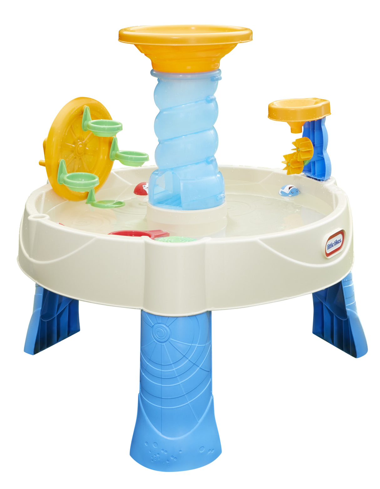 Table de Jeux d'Eau Bleue - LITTLE TIKES - Table d'Eau Spirale - PVC - Roues hydrauliques